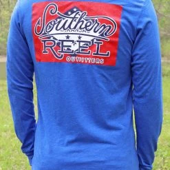 Southern Reel Outfitters Logo LS T-Shirt On Arkansas Flag SRO Apparel